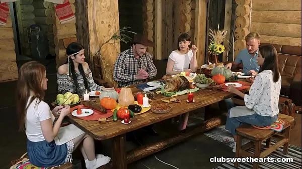 Nieuwe Thanksgiving Dinner turns into Fucking Fiesta by ClubSweethearts clips Films